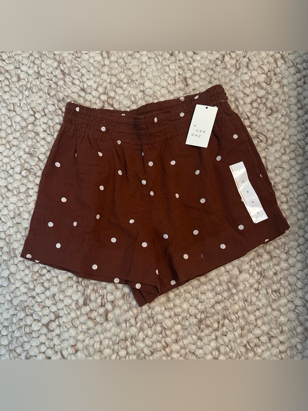 NWT a new day Brown Polka Dot High Waist Women's Shorts
